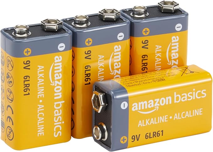 Amazon Basics 9V Alkaline 6LR61 Batteries Amazon Basics 9V Alkaline 6LR61 Batteries